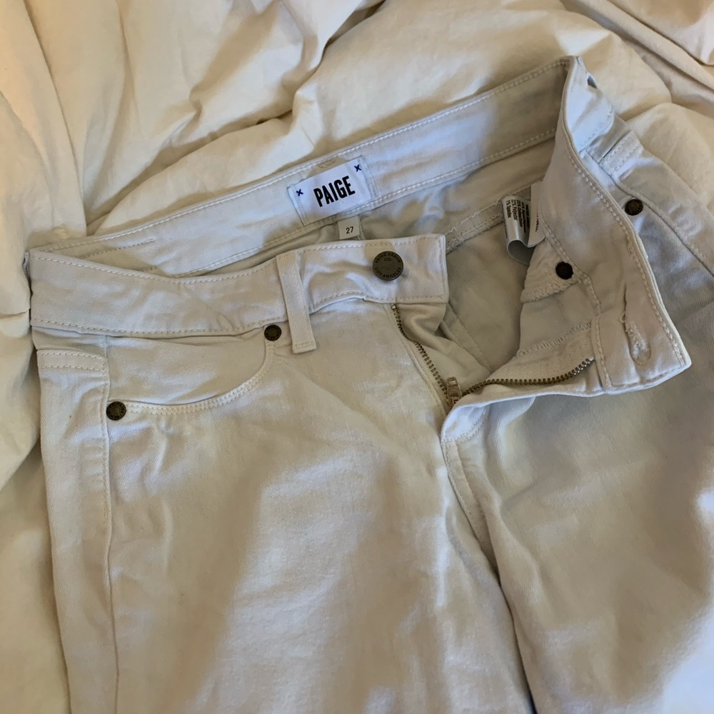 Paige white skinny jeans